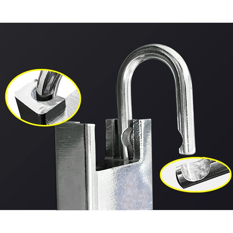 Security Stainless Steel Shrouded Padlock with 4 Key Outdoor Locks