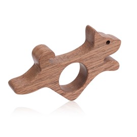 Walnut Book Page Holder, 0.86in Medium Cute Shape Wooden Finger Book Page Holder Wood Thumb Page Holders for Reading Practical Book Opener Bookmark Accessories Ideal Gift for Readers Book Lovers(Dog)