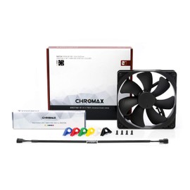 Noctua NF-A14 PWM chromax.black.swap, Premium Quiet Fan, 4-Pin (140mm, Black)