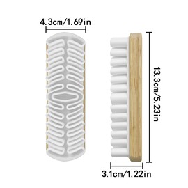 WELANE Suede Cleaning Shoe Brush, Nubuck Wood Brush for Jackets, Furniture, Boots (Brown)