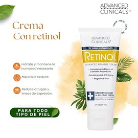 ADVANCED CLINICALS CREMA REAFIRMANTE CON RETINOL ANTI-EDAD CON TE VERDE Y ALOE VERA 59ML