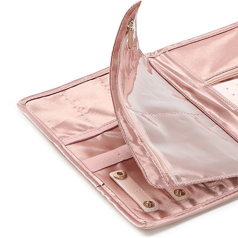 Travel Jewelry Case Foldable Portable Stain Proof Waterproof Gold Pattern