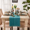 DII Variegated Tabletop Collection, Table Runner, 13x108, Teal