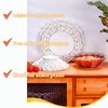 RJDJDLXM White Decorative Placemat Lace Paper,5 Sizes Lace Round Rectangle