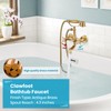 gotonovo Wall Mount Clawfoot Bathtub Faucet with HandHeld Spray and