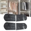 4pcs Garment Bags Waterproof Dustproof Thickened Suit Bag with Transparent