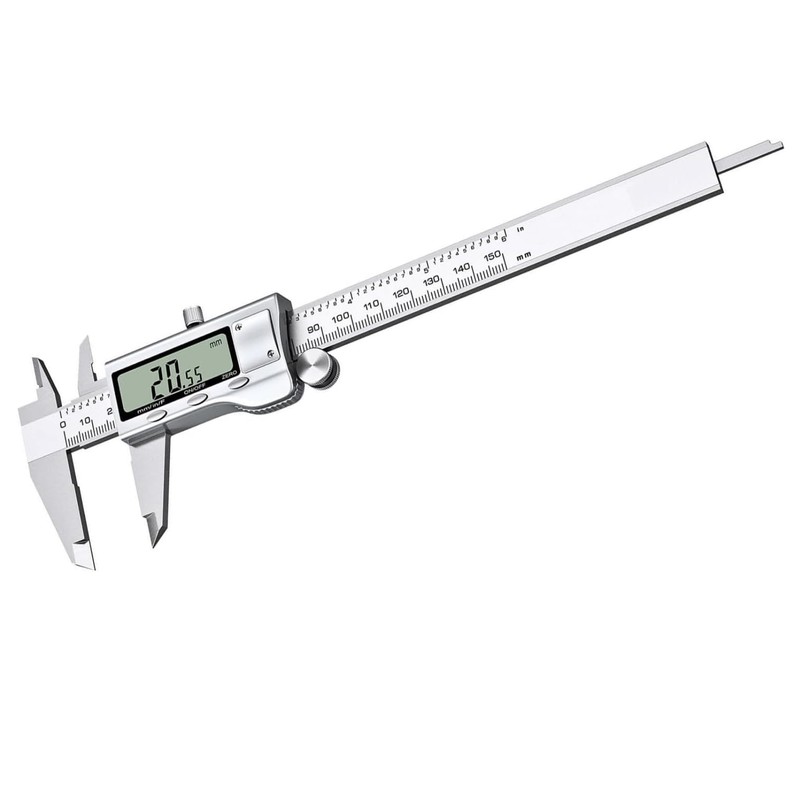 Digital Vernier Caliper, 150mm Caliper with Stainless Steel, Inch Millimeter