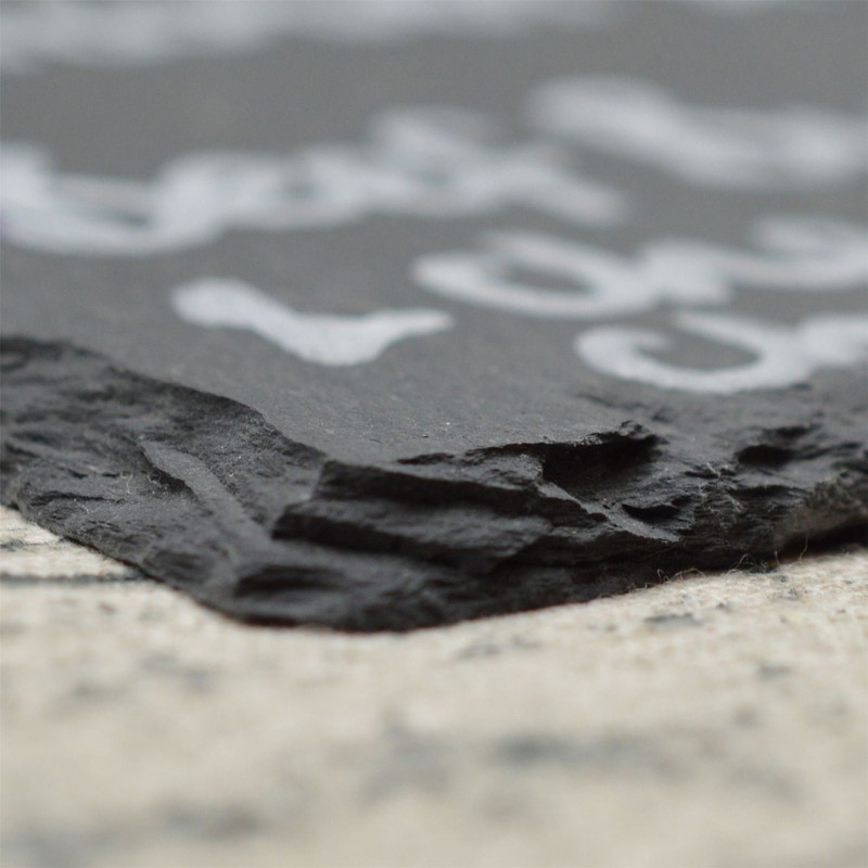 1x Slate 30 x 20cm Wall Hanging Chalk Message Black