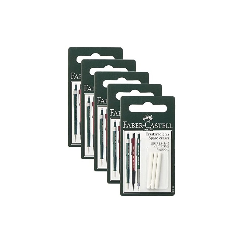 Faber-Castell Replacement Erasers - 3 Pieces - One Size
