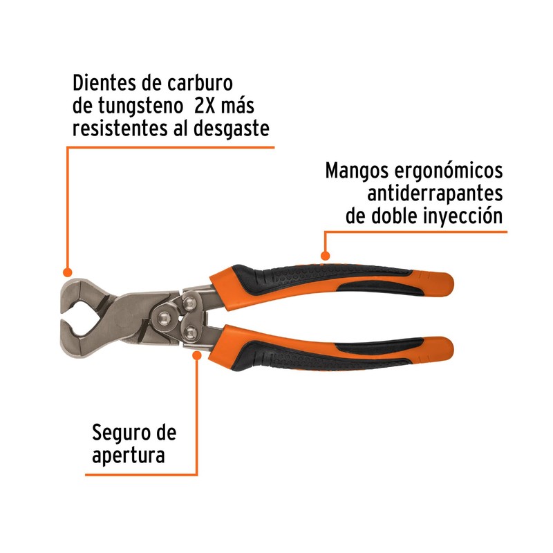 Truper Expert TN-AZ-9X, Tenaza 9" para azulejo Grip ergonómico antiderrapante
