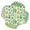Senya Green Cacti Print - Juego de 6 paños de