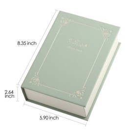 CASEGRACE Jewelry Box Organizer PU Leather Diary Jewelry Box Magic Book Design for Earrings Bracelet Necklace Rings Storage for Women Girls, Green