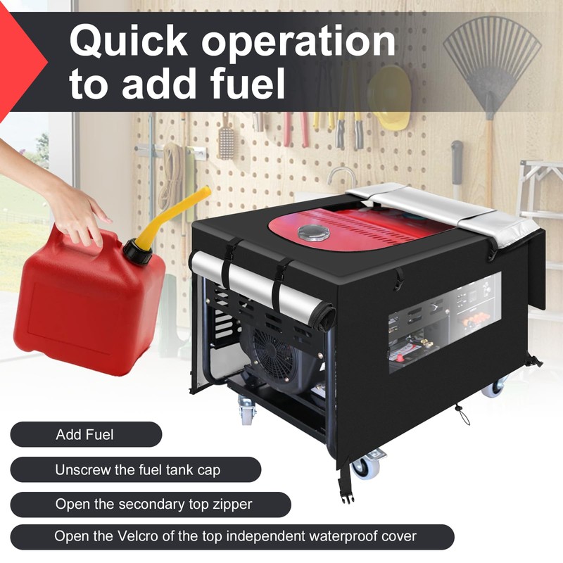 Generator Covers while Running, 32''L×24''W×24''H, Waterproof Generator Covers for Outside