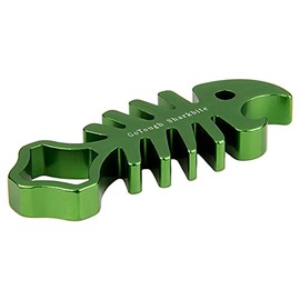 Fotodiox Pro GoTough Sharkbite - Green Aluminum Metal GoTough Wrench for Tightening GoPro Mounting Knobs, Screws and Bolts; Shark Styled Wrench with Bottle Opener