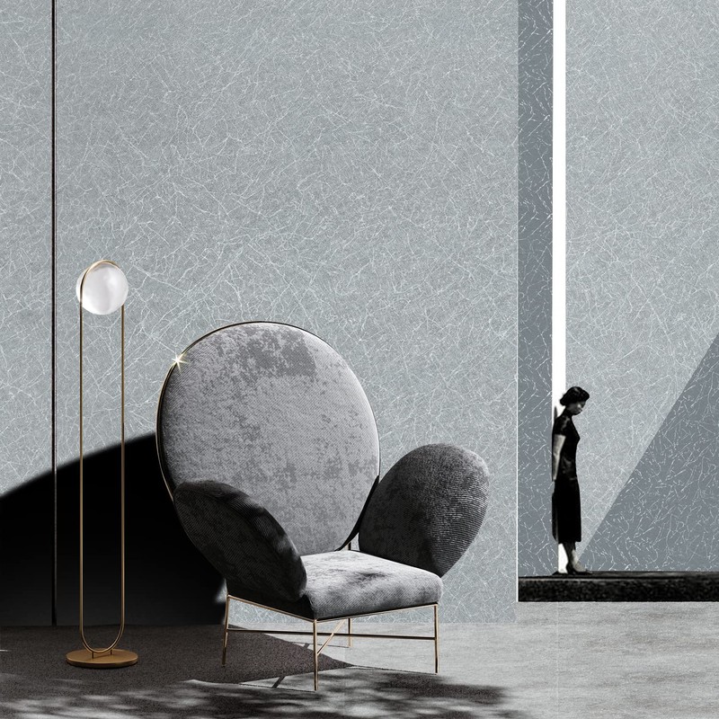 Cohoo Home Gray Peel and Stick Wallpaper Grey Silk Contact