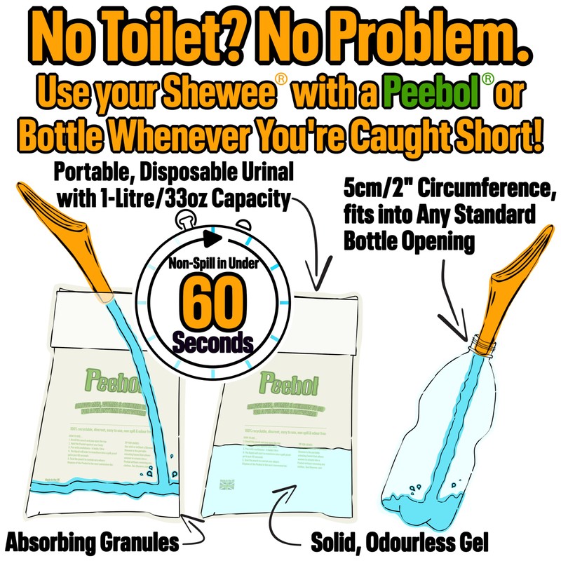 SHEWEE Extreme Female Urinal – UK Made Reusable Stand to