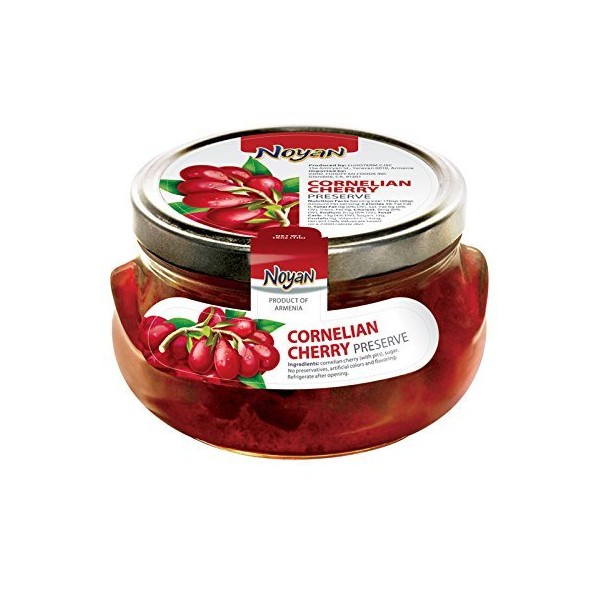 Noyan Preserve Cornelian Cherry 1 Lb. 100% Organic (Kosher) Armenia