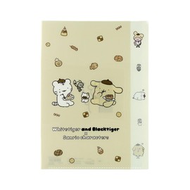 Sun-Star Stationery BE S2176076 White Tiger and Black Tiger Sanrio Characters Goods, Clear File, A4 Size, 5 Pockets
