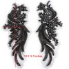 Hand-Made Beaded Rhinestons DIY Clothing Appliques Patch,Beaded Applique for Wedding