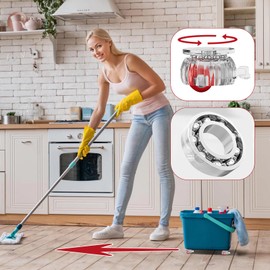 Dayinkes Self Adhesive Caster Wheels, 8 PCS 360°Rotation Mini Caster Wheels, Universal Wheel with Ball Bearings, Thickened Silent Furniture Casters, for Furniture Appliances, Support 120kg（Clear）