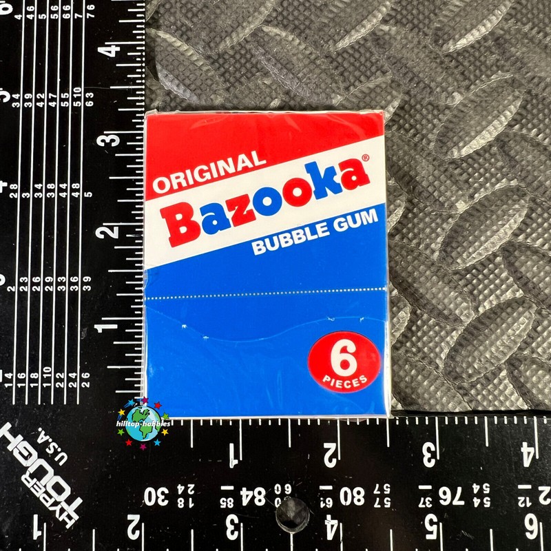 Bazooka 4-PACK LOT OF BAZOOKA ORIGINAL BUBBLE GUM 6 PIECES