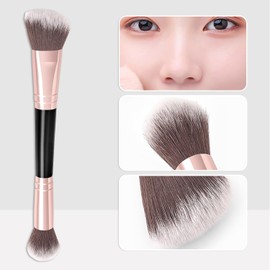 DANNEASY 2pcs Nail Dust Brush Acrylic Brush Cleaner Nail Brushes for Cleaning Dust Nail Clean Up Brush Large Dip Powder Brush for Makeup Blush Manicure Brush