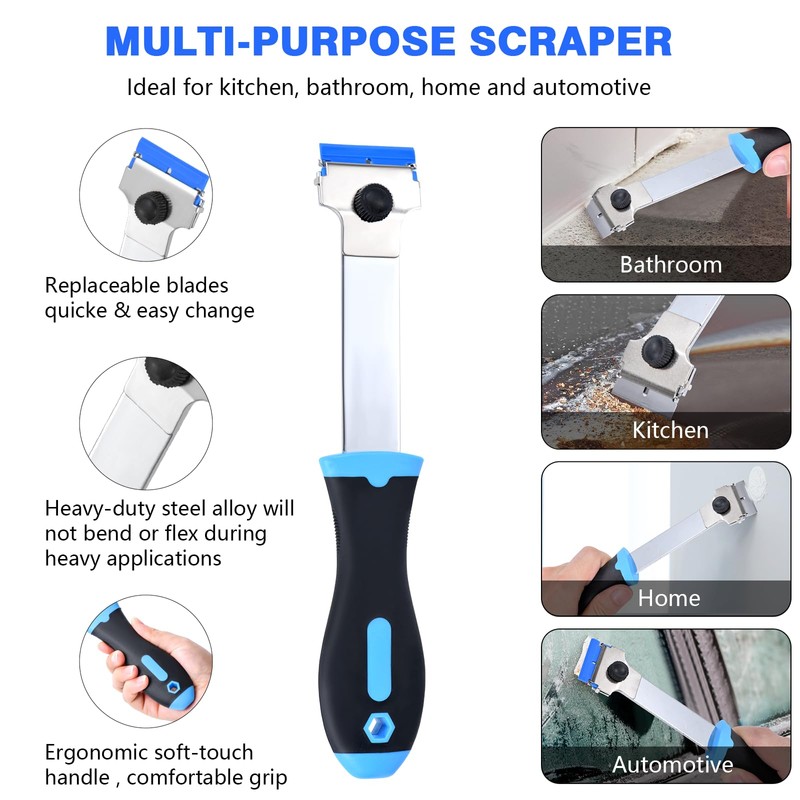 Giramika Razor Blade Scraper Tool with 20 Extra Replacement Blades