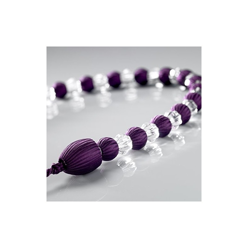 Alan Symonds Earle Beaded Rope Curtain Tie Back, Purple