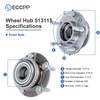 ECCPP Front Wheel Bearing and Hub Assembly for 1994-2004 For