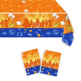 2Pcs Birthday Party Tablecloth 54“ x 108”, Cartoon Animation Theme Party Supplies Baby Party Birthday Decorations