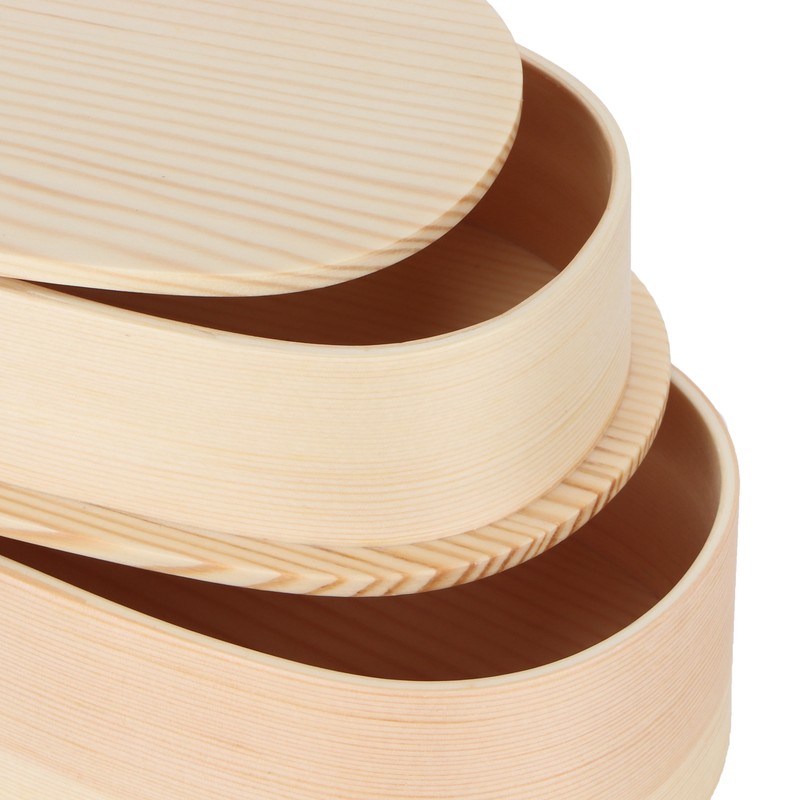 Lunch Box Set Japanese Style Wooden Food Storage Container for