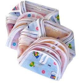 KIDSKA Newborn Baby Cotton Cloth Nappies/Cotton Nappy For New Born Baby, Multi Color, 0-6 Month-Pack of 24