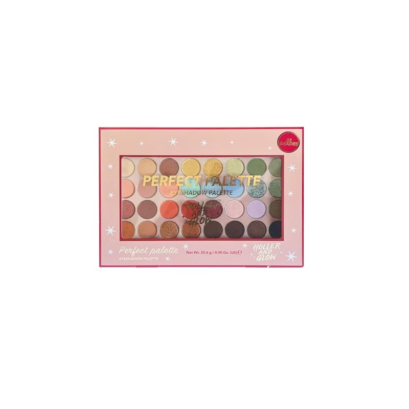 Holler and Glow Perfect Palette 32 Shades Eyeshadow Palette, 0.90