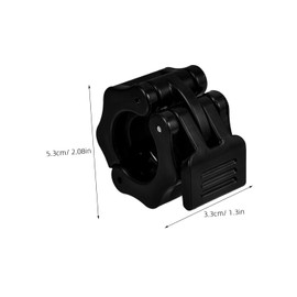 6pcs Barbell Clamps 2 inch, Heavy Duty Exercise Collars 2" Quick Release Pair of Locking Pro Olympic Weight Bar Plate Locks Collar Clips for Workout Weightlifting Fitness Training (Black)