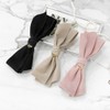 (3 types) Burnaby Soft Lovely Hair Ribbon Pin Beige /