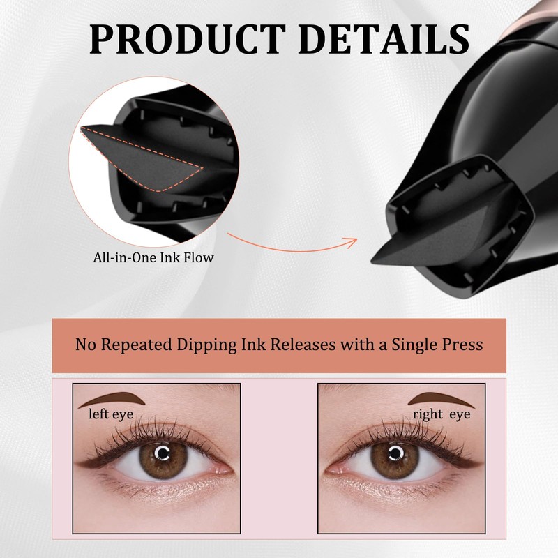 2 PCS Rotating Eyeliner Stamp Pen, Winged Eyeliner Stamp for