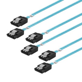 ADCAUDX SATA-III Cable 1M,3 Pack Long-SATA Cables,Thin-SATA Cable Long,3.3Ft SATA Cable to Flexible SATA Data Cable,Straight SATA 3 Cable for Hard Drive,Sever,SSD HDD,Blue