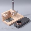 Wooden Nail Drill Stand Organizer with 81 Holes Drill Bits