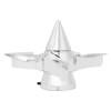 YHMTIVTU Chrome Spun Blade Front Axle Cap Nut Covers For