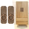 2 Sets Chinese Style Handle Single Hole Door Pull Knobs