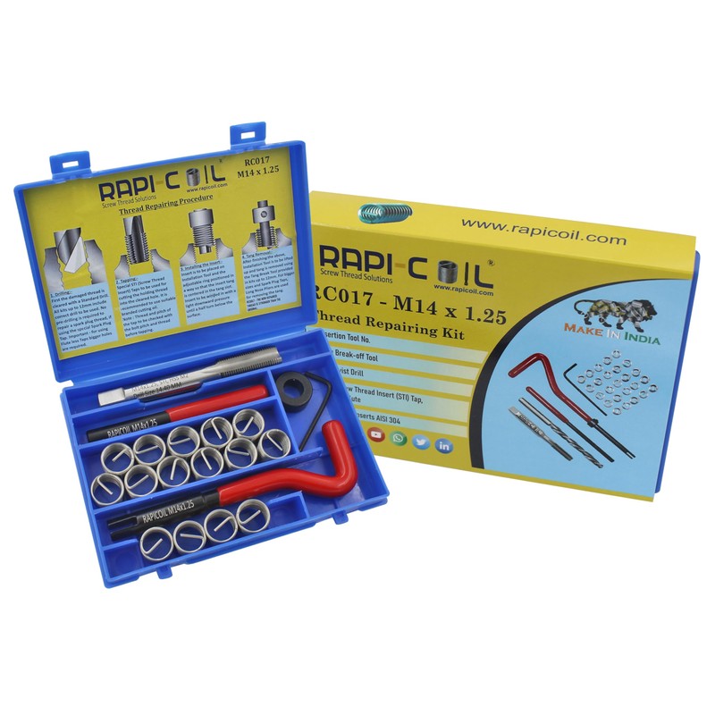RAPI-COIL Metric Thread Repair Kit Stainless Steel Helicoil Insert 304