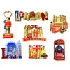 7-Piece Set of London Icons Metal Fridge Magnets - UK