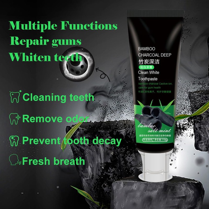 Fengyang Bamboo Charcoal Deep Toothpaste, Activated Bamboo Charcoal, Activated Charcoal