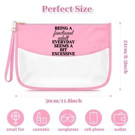 Sfodiary Friendship Gifts for Women Birthday Makeup Bag Sister Gifts from Sisters Humorous Cosmetic Bag Birthday Graduation Christmas Presents for Friends Clear Toiletry Pouch Zipper Travel Pouch