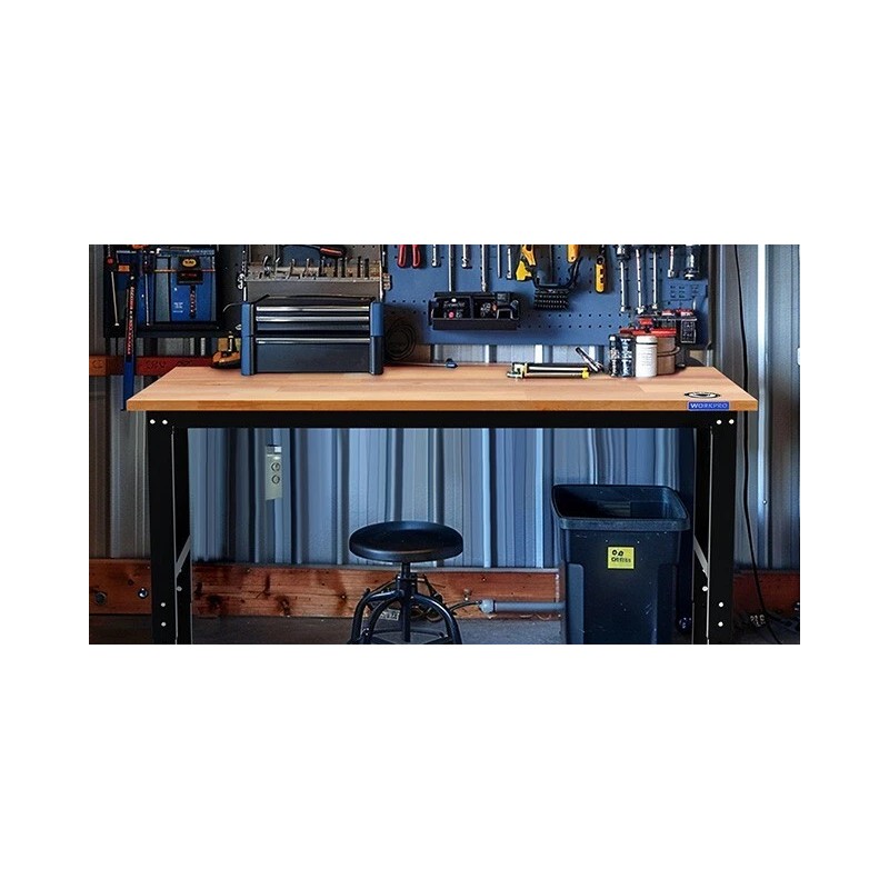 Workpro Adjustable Workbench 48"X22"/60''x2 - 48"x22" with Leveling Foot