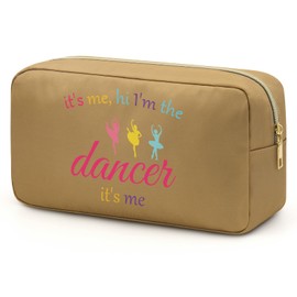 Jielahua Dancer Gifts Makeup Bag Dance Team Gifts Dancer Teacher Appreciation Gift Cosmetic Bags for Women Female Daughter Best Friend Birthday Appreciation Graduation Present