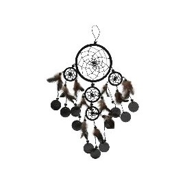 11/30 cm Black with Capis Discs Dreamcatcher TF27