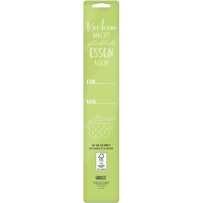 GRUSS & CO 47811 "Human" Wooden Spoon Beech Wood Cooking