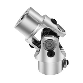 RABROPAR 3/4" DD X 3/4" Round Single Steering Shaft Universal U Joint Coupling Chrome