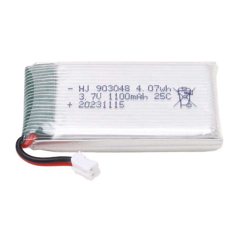 3.7V 1100mAh Battery With PH2.0 Connector Drone Flight Battery Li